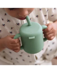 Тренировочная чашка с силиконовой соломинкой Sage Green 4