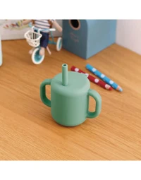 Тренировочная чашка с силиконовой соломинкой Sage Green 8