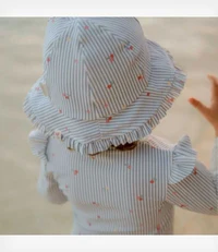 Солнцезащитная панама с UV-защитой 50+ – Sunny Flowers Blue – Little Dutch – 1–2 года 5