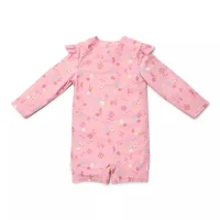 Costum de baie cu maneca scurta cu protectie UV 50+ - Ocean Treasures Multi - Little Dutch 74/80