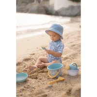 Palarie de soare reversibila cu protectie protectie UV 50+ - Sea Life Ocean Blue - Little Dutch 2-4 5