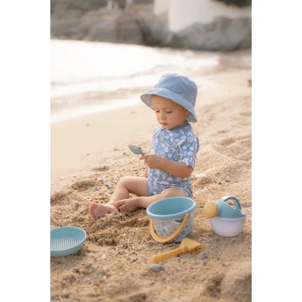 Palarie de soare reversibila cu protectie protectie UV 50+ - Sea Life Ocean Blue - Little Dutch 2-4 5