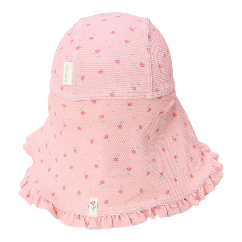 Palarie de soare cu protectie protectie UV 50+ - Sunny Flowers Blush - Little Dutch 0-12 luni 2