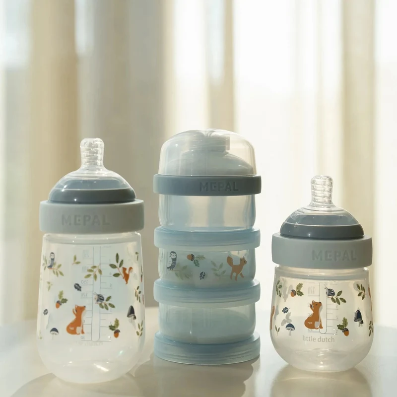 Recipiente stivuibile pentru mancarea bebelusului - set 3 bucati - Forest Friends - Little Dutch 2