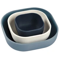 Beaba Set 3 Boluri din silicon Night Blue B913566