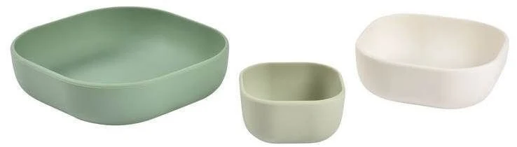 Beaba Набор из 3 силиконовых мисок Sage Green B913567 2