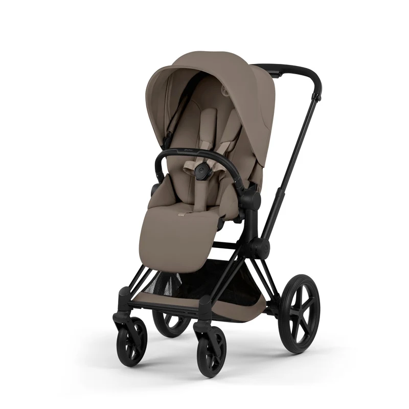 Carucior 2 in 1 Cybex Priam V colectia Platinum 2026 Coconut Brown cadru Matt Black 3
