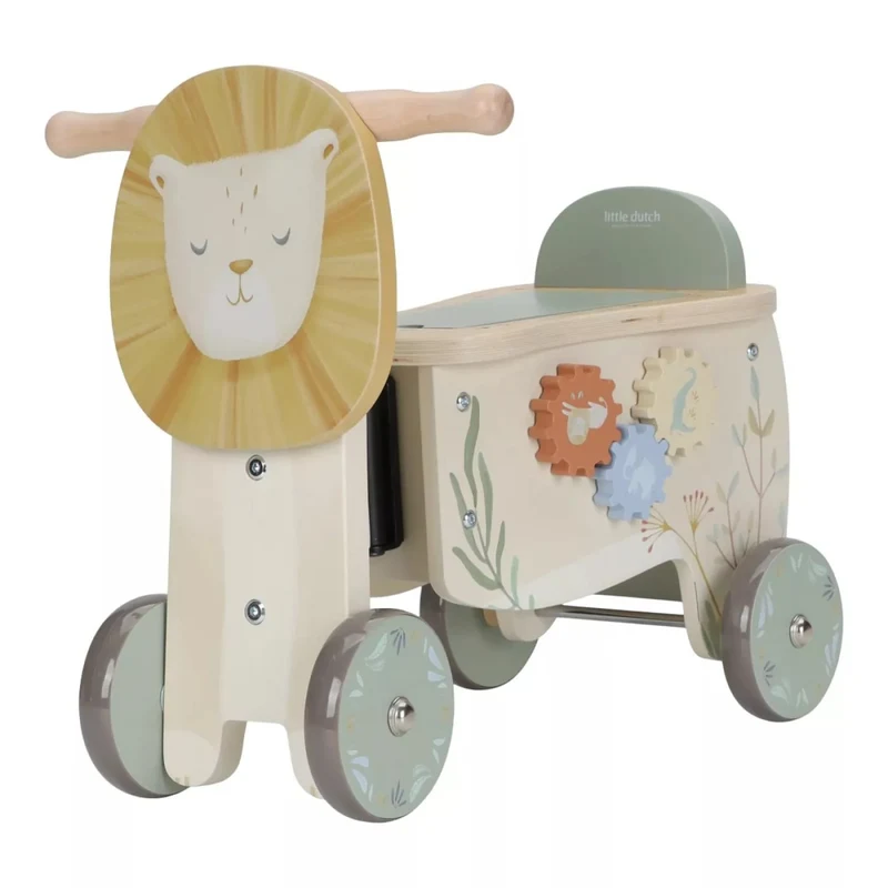 Masinuta Ride-on din lemn FSC - Leu - Safari Friends - Little Dutch 4
