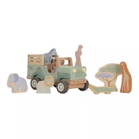 Деревянная машина FSC с аксессуарами – Внедорожник – Safari Friends – Little Dutch