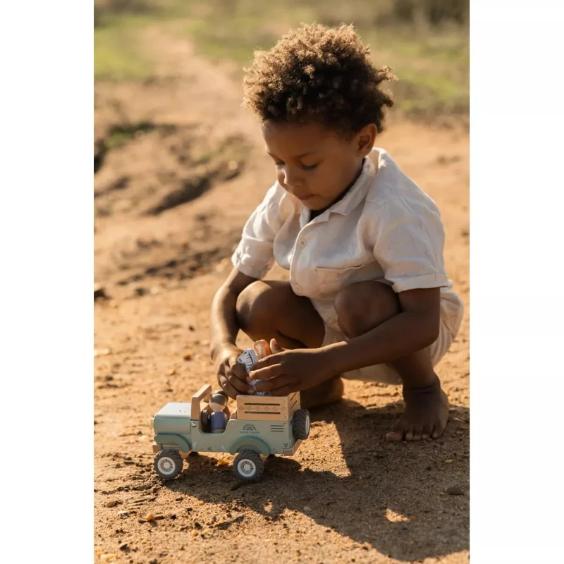 Деревянная машина FSC с аксессуарами – Внедорожник – Safari Friends – Little Dutch 4