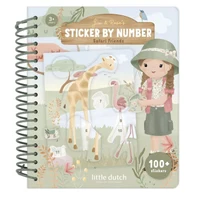 Carte cu abtibilduri - ROSA - Safari Friends - Little Dutch