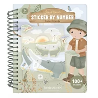 Carte cu abtibilduri - JIM - Safari Friends - Little Dutch