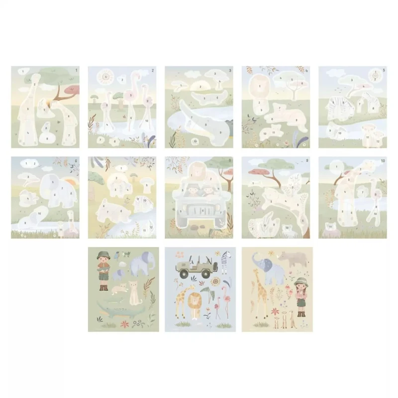 Carte cu abtibilduri - JIM - Safari Friends - Little Dutch 4