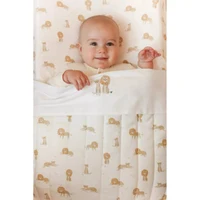 Patura matlasata din bumbac organic - Safari Leo - 70 x 100 cm- Little Dutch 3