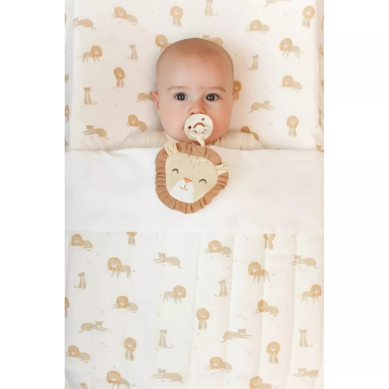 Patura matlasata din bumbac organic - Safari Leo - 70 x 100 cm- Little Dutch 2