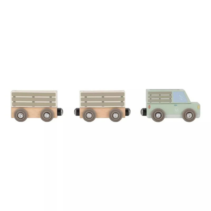 Trenulet cu sine din lemn si accesorii - Safari Friends - Little Dutch 2