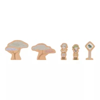 Trenulet cu sine din lemn si accesorii - Safari Friends - Little Dutch 3
