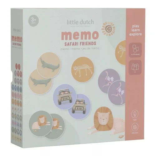 Joc de memorie din carton FSC - Safari Friend - Little Dutch