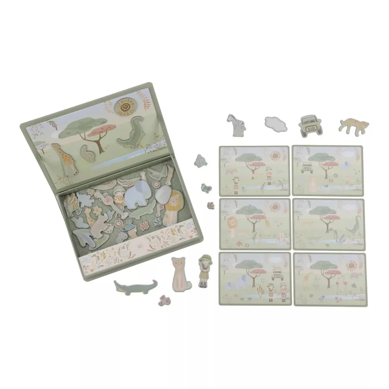 Puzzle magnetic din material FSC - Safari Friends - Little Dutch 2