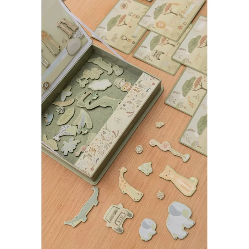 Puzzle magnetic din material FSC - Safari Friends - Little Dutch 4