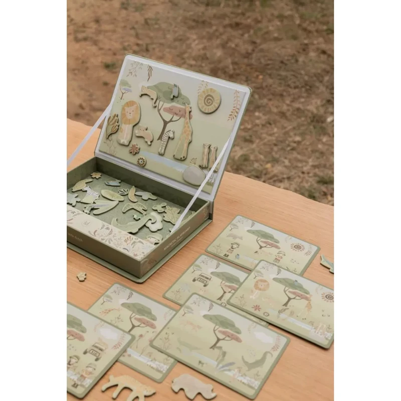 Puzzle magnetic din material FSC - Safari Friends - Little Dutch 5