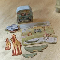Puzzle 6 in 1 din carton FSC - Safari Friends - Little Dutch 4