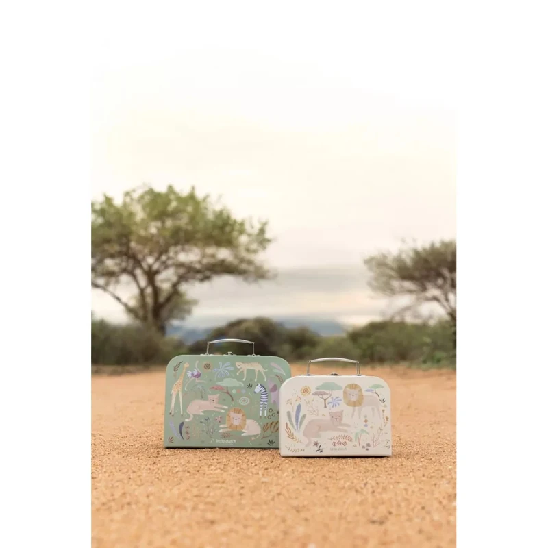 Valiza decorativa - set 2 bucati - Safari Friends - Little Dutch 4