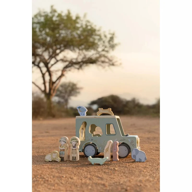 Jucarie din lemn FSC sortator forme - Masina - Safari Friends - Little Dutch 5