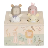 Jucarie interactiva Pop-up din lemn FSC - Safari Friends - Little Dutch