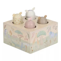 Jucarie interactiva Pop-up din lemn FSC - Safari Friends - Little Dutch 3