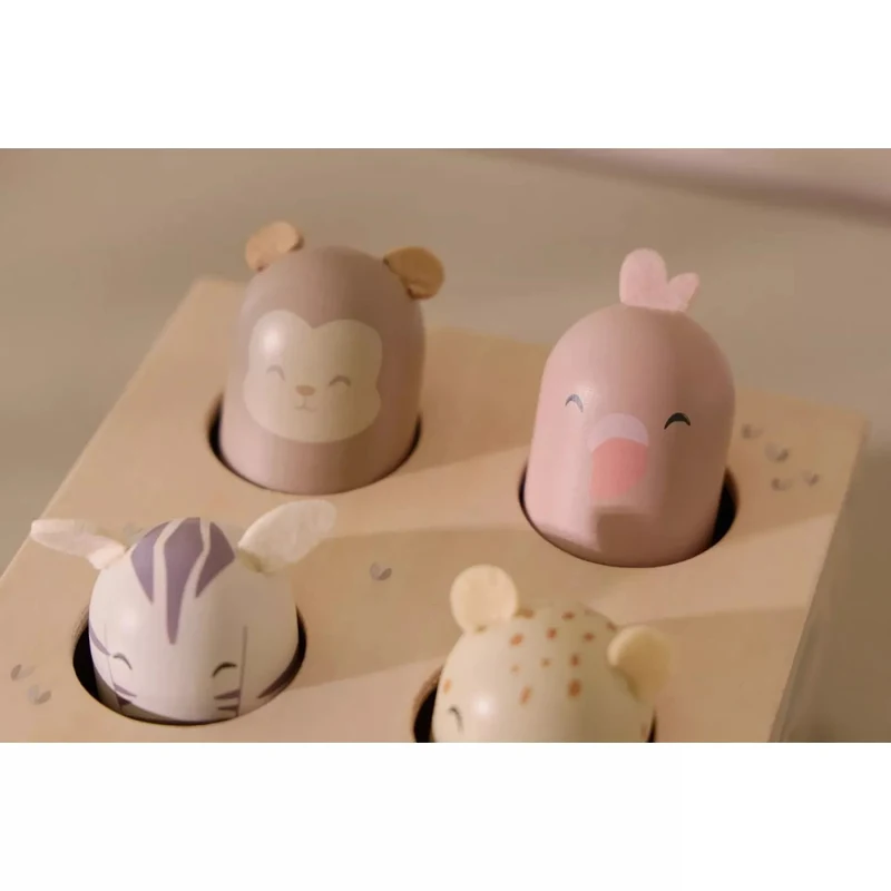 Jucarie interactiva Pop-up din lemn FSC - Safari Friends - Little Dutch 4