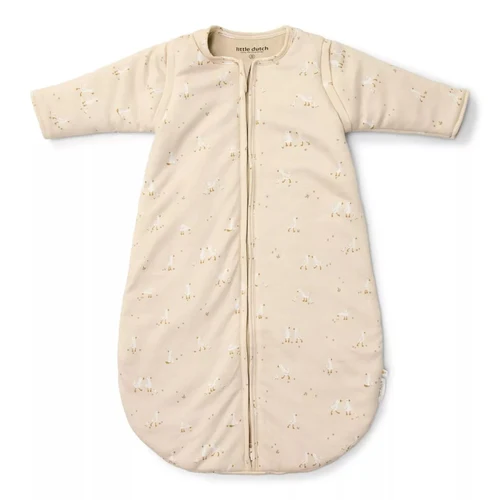 Sac de dormit din bumbac organic pentru iarna cu maneci detasabile - 60 cm - Little Goose - Little Dutch