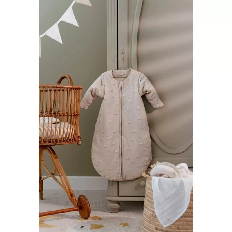 Sac de dormit din bumbac organic pentru iarna cu maneci detasabile - 60 cm - Little Goose - Little Dutch 5