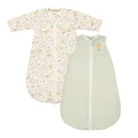 Sac de dormit 2 in 1 pentru 4 anotimpuri din bumbac organic - Safari Wonders - 70 cm - Little Dutch
