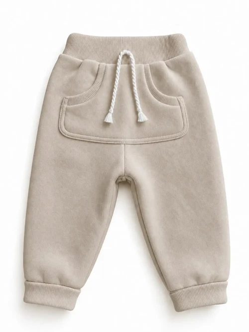 Pantaloni din bumbac bej