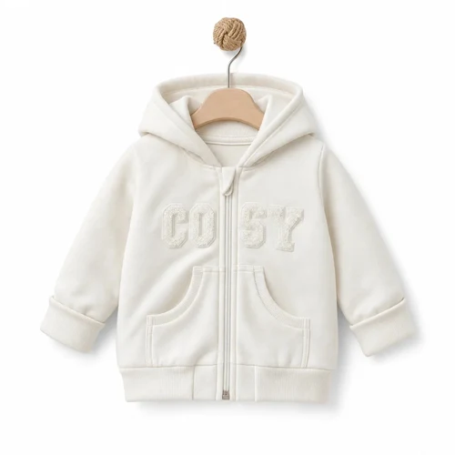 Cardigan din bumbac crem
