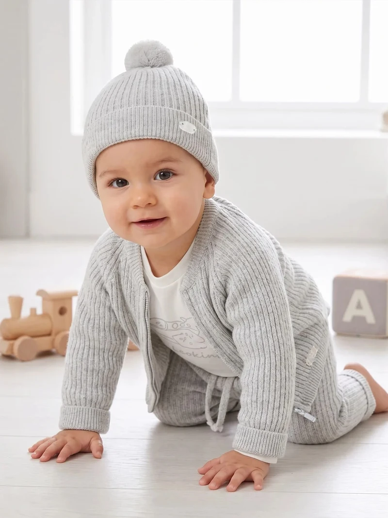 Set 3 piese Baby Boy  Leoking, Grey 9592/2 2