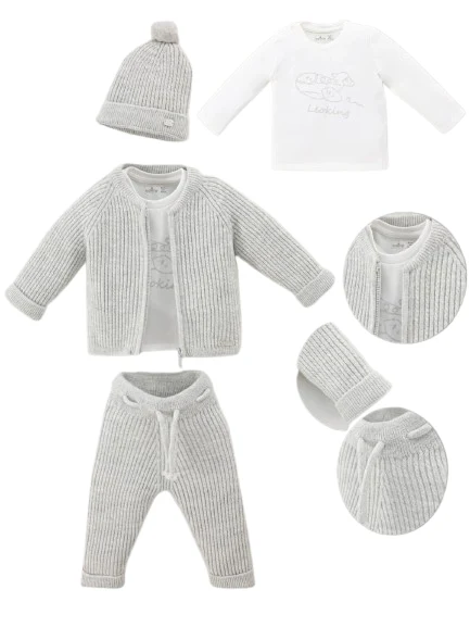 Set 3 piese Baby Boy  Leoking, Grey 9592/2