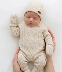 Комплект из 8 предметов для новорождённого мальчика Baby Boy Leoking, бежевый, 3470 2