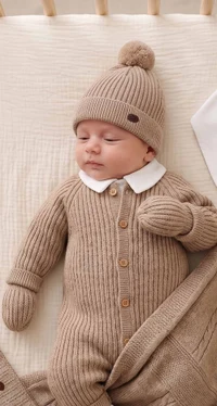 Комплект из 9 предметов для новорождённого мальчика Baby Boy Leoking, бежевый, 3408/5 2