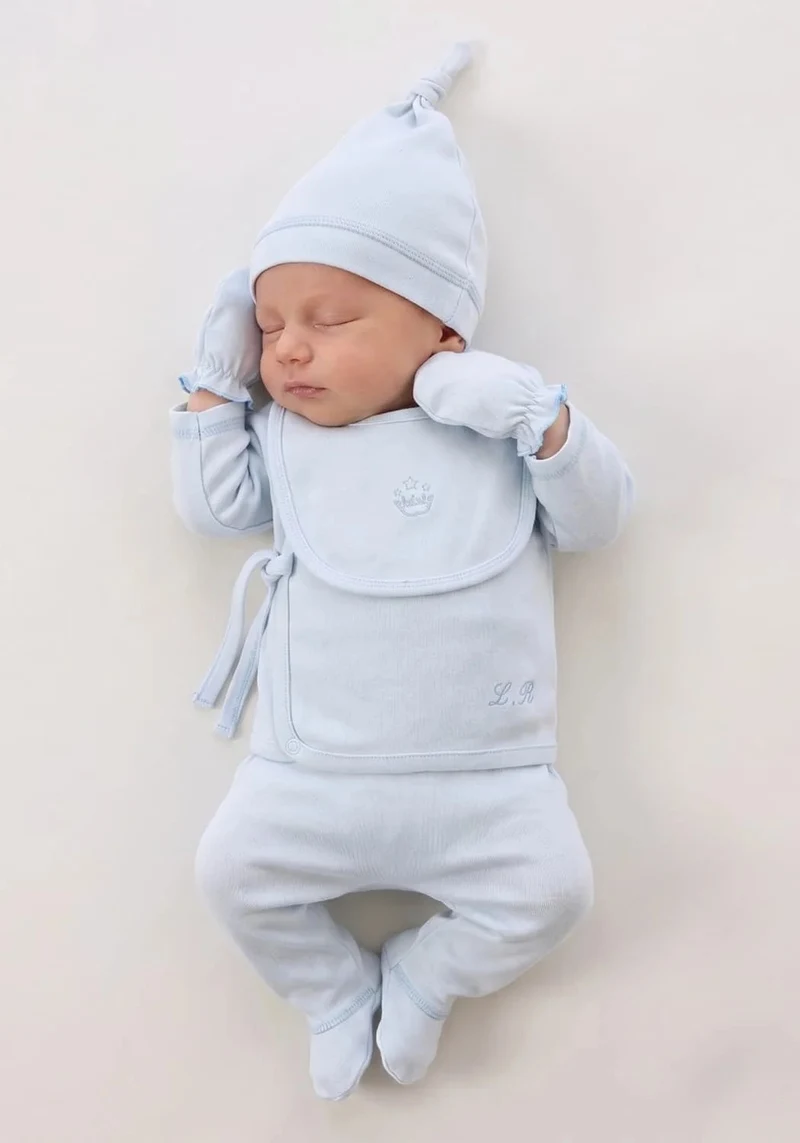 Set nou nascut 6 piese Baby Boy Leoking, Blue 3901 2