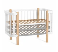 Veres Patut pentru copii, 120×60 cm, LD5 Monaco Alb/Natural 8