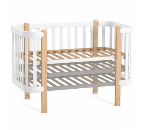 Veres Patut pentru copii, 120×60 cm, LD5 Monaco Alb/Natural 8