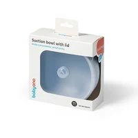  Bol din silicon cu ventuză și capac Albastru, Babyono 7