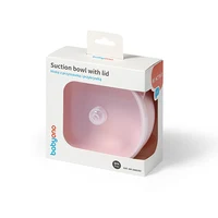 Bol din silicon cu ventuză și capac Pink, Babyono 6