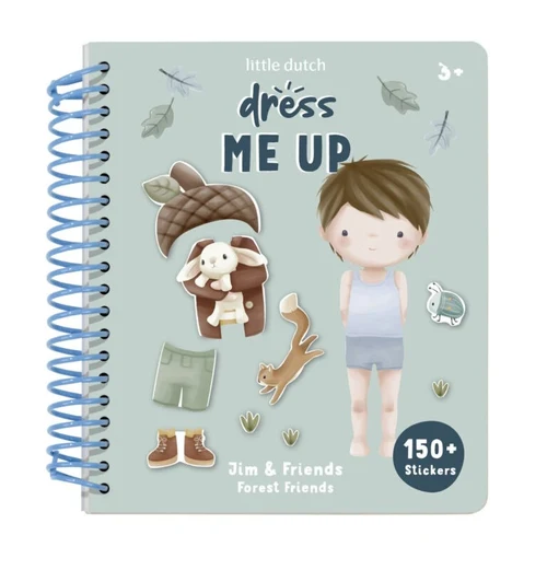 Книга с заданиями для детей - Dress me Up - Jim & Friends - Forest Friends - Little Dutch