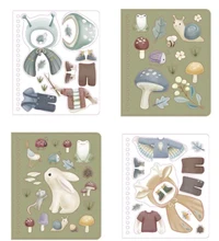 Книга с заданиями для детей - Dress me Up - Jim & Friends - Forest Friends - Little Dutch 2