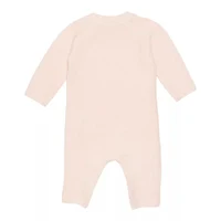 Вязаный комбинезон для малышей - Pink - Flowers & Butterflies - Little Dutch - 80 2