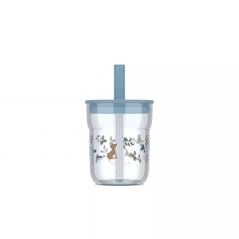 Pahar cu pai pentru copii - 250 ml - Forest Friends - Little Dutch 2