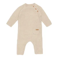 Salopeta tricotata pentru bebelusi - Sand - Little Goose - Little Dutch - 74